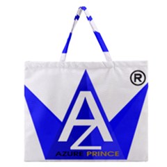 Azure Prince Zipper Large Tote Bag