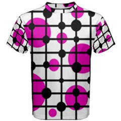 Magenta Circles Men s Cotton Tee by Valentinaart