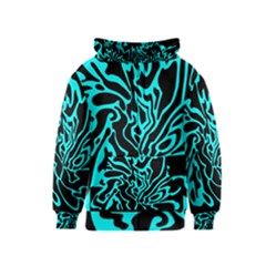 Cyan Decor Kids  Zipper Hoodie by Valentinaart