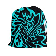 Cyan Decor Drawstring Pouches (xxl)