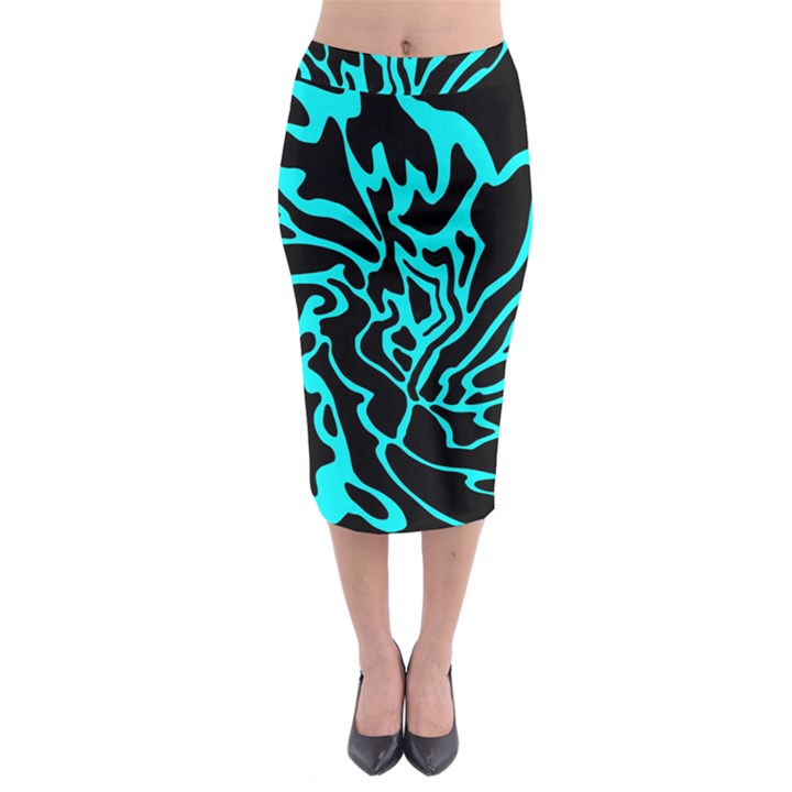 Cyan decor Midi Pencil Skirt