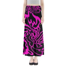 Magenta And Black Maxi Skirts