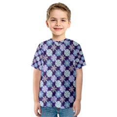 Snowflakes Pattern Kid s Sport Mesh Tee