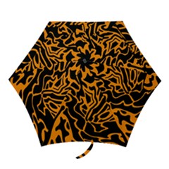 Orange And Black Mini Folding Umbrellas by Valentinaart