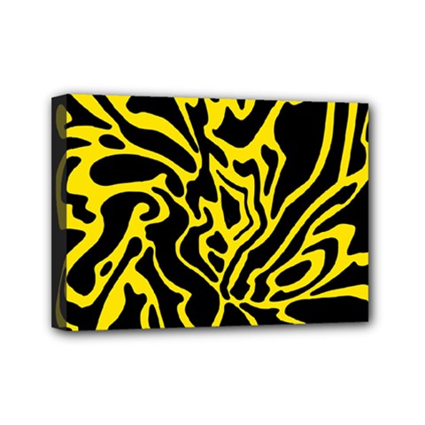 Black And Yellow Mini Canvas 7  X 5  by Valentinaart