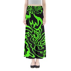 Green And Black Maxi Skirts