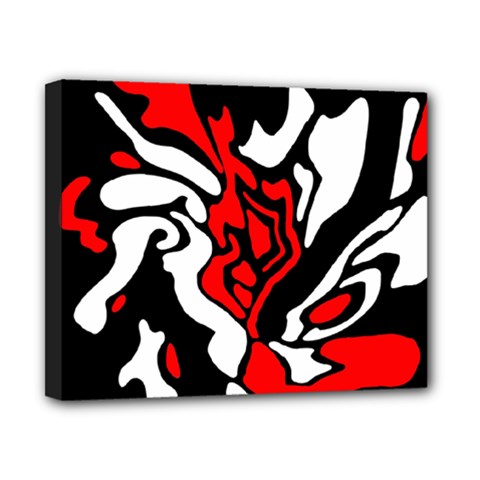 Red, Black And White Decor Canvas 10  X 8  by Valentinaart