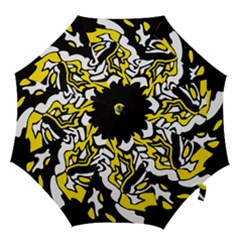 Yellow, Black And White Decor Hook Handle Umbrellas (medium)