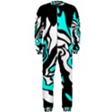 Cyan, black and white decor OnePiece Jumpsuit (Men)  View1