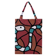 Blue Snake Classic Tote Bag by Valentinaart