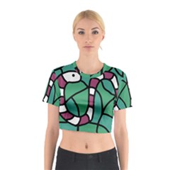 Purple Snake  Cotton Crop Top