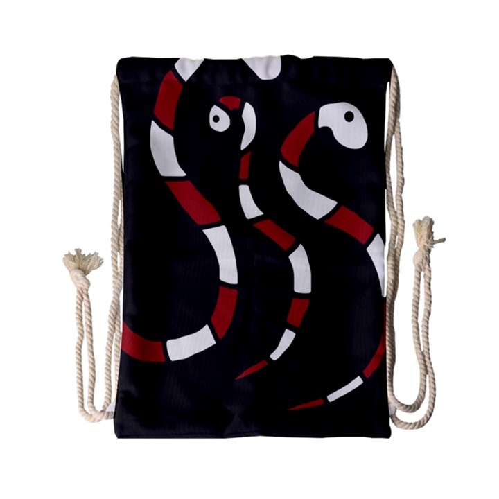 Red snakes Drawstring Bag (Small)