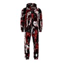 Red black and white abstract high art Hooded Jumpsuit (Kids) View1