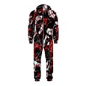 Red black and white abstract high art Hooded Jumpsuit (Kids) View2