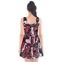 Red black and white abstract high art Scoop Neck Skater Dress View2