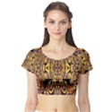 Digital Space Short Sleeve Crop Top (Tight Fit) View1