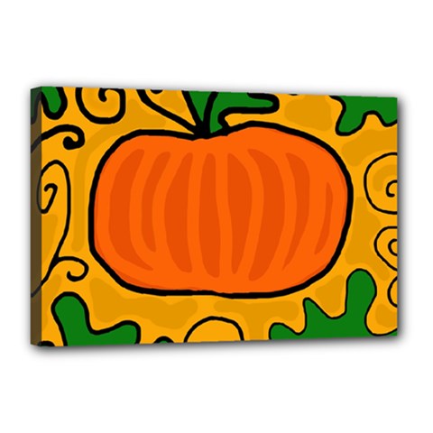 Thanksgiving Pumpkin Canvas 18  X 12  by Valentinaart