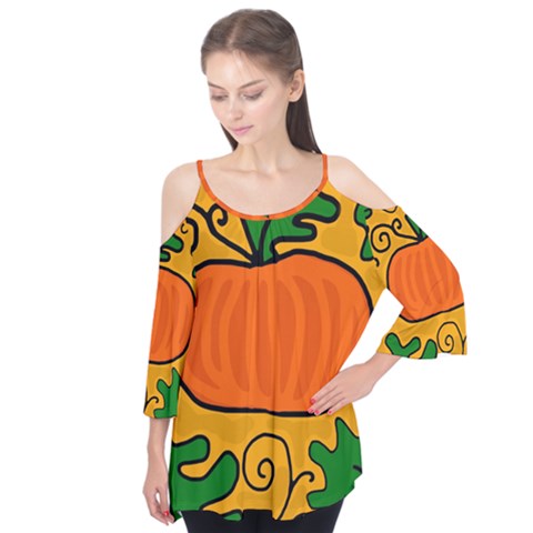 Thanksgiving Pumpkin Flutter Tees by Valentinaart