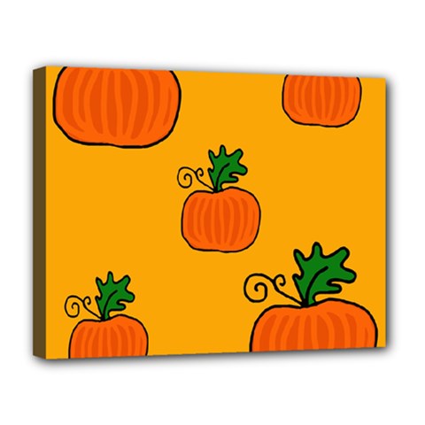 Thanksgiving Pumpkins Pattern Canvas 14  X 11  by Valentinaart