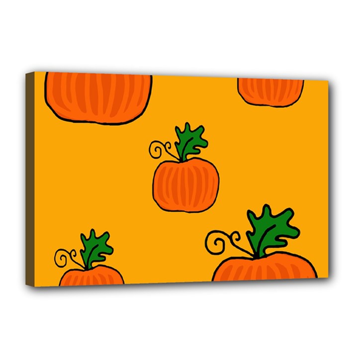 Thanksgiving pumpkins pattern Canvas 18  x 12 