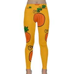 Thanksgiving Pumpkins Pattern Yoga Leggings  by Valentinaart