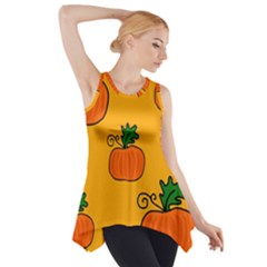 Thanksgiving Pumpkins Pattern Side Drop Tank Tunic by Valentinaart