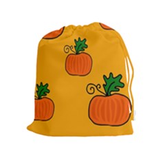 Thanksgiving Pumpkins Pattern Drawstring Pouches (extra Large) by Valentinaart