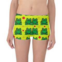 Green Frogs Reversible Boyleg Bikini Bottoms by Valentinaart