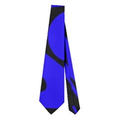 Blue And Black Abstract Decor Neckties (two Side)  by Valentinaart