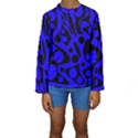 Blue and black abstract decor Kid s Long Sleeve Swimwear View1