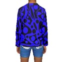 Blue and black abstract decor Kid s Long Sleeve Swimwear View2