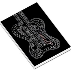 Decorative Guitar Large Memo Pads by Valentinaart