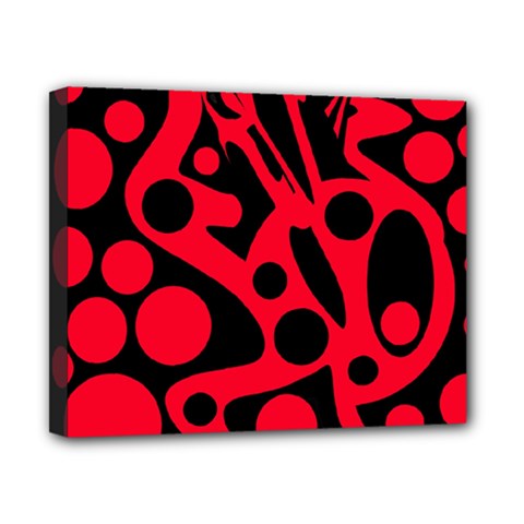 Red And Black Abstract Decor Canvas 10  X 8  by Valentinaart