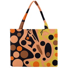 Orange Abstract Decor Mini Tote Bag by Valentinaart