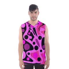 Pink Abstract Decor Men s Basketball Tank Top by Valentinaart