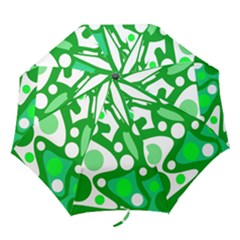 White And Green Decor Folding Umbrellas by Valentinaart