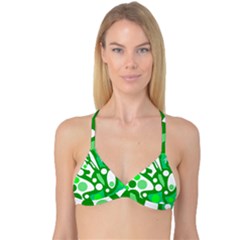 White And Green Decor Reversible Tri Bikini Top by Valentinaart