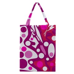 Magenta And White Decor Classic Tote Bag by Valentinaart