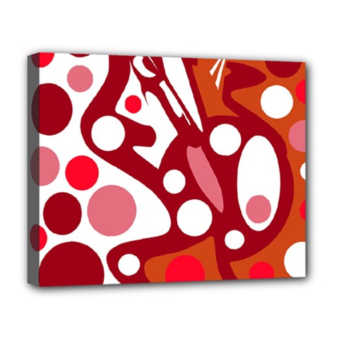 Red And White Decor Deluxe Canvas 20  X 16   by Valentinaart