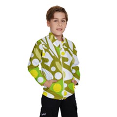 Green And Yellow Decor Wind Breaker (kids) by Valentinaart