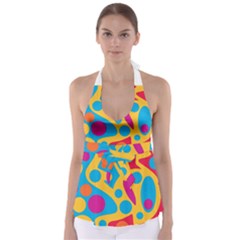 Colorful Decor Babydoll Tankini Top by Valentinaart