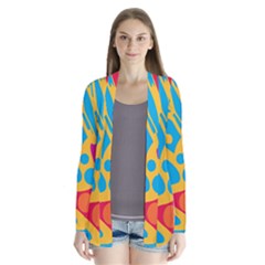 Colorful Decor Drape Collar Cardigan by Valentinaart