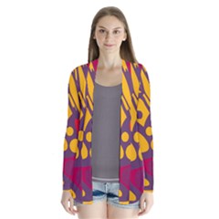 Colorful Chaos Drape Collar Cardigan by Valentinaart