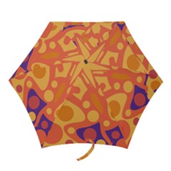 Orange And Blue Decor Mini Folding Umbrellas by Valentinaart