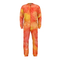 Watercolor Yellow Fall Autumn Real Paint Texture Artists Onepiece Jumpsuit (kids)