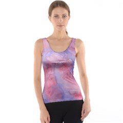 Galaxy Cotton Candy Pink And Blue Watercolor  Tank Top