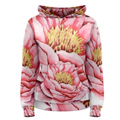 Large Flower Floral Pink Girly Graphic Women s Pullover Hoodie