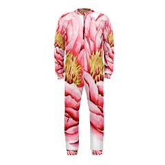 Large Flower Floral Pink Girly Graphic Onepiece Jumpsuit (kids)