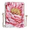 Large Flower Floral Pink Girly Graphic Drawstring Bag (Large) View1