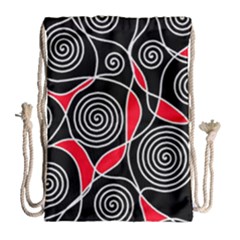 Hypnotic Design Drawstring Bag (large) by Valentinaart